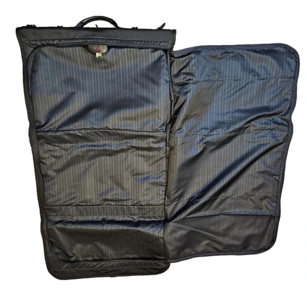 Blue Travel Garment Bag with Expandable Sections